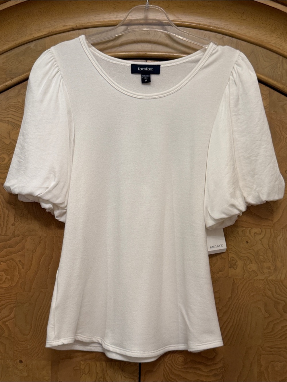 Karen Cane crisp White T-shirt style blouse